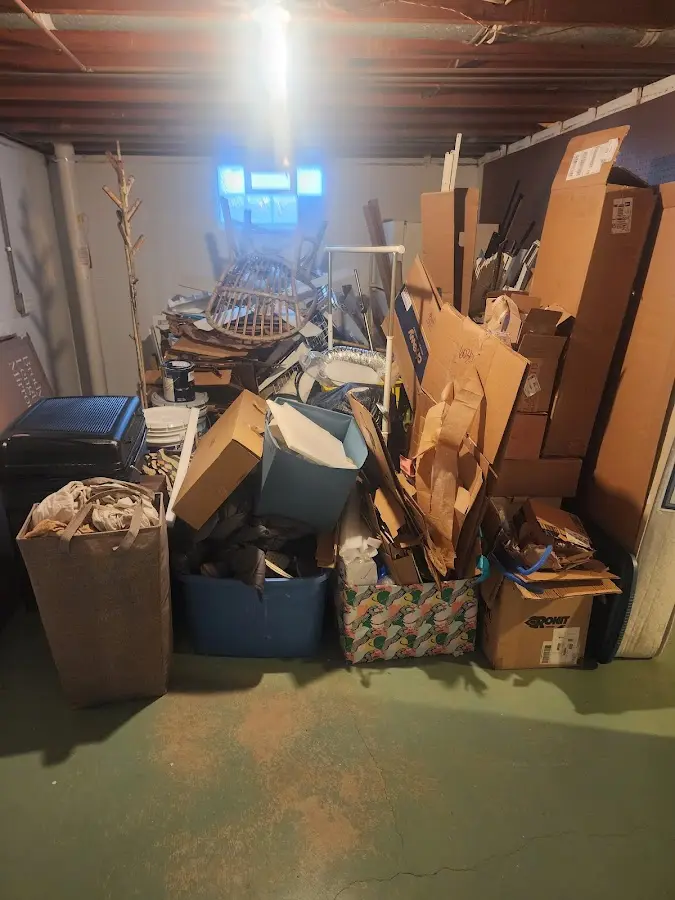 Roll-off dumpster container at job site for Yard Waste Dumpster Rental in Swansea